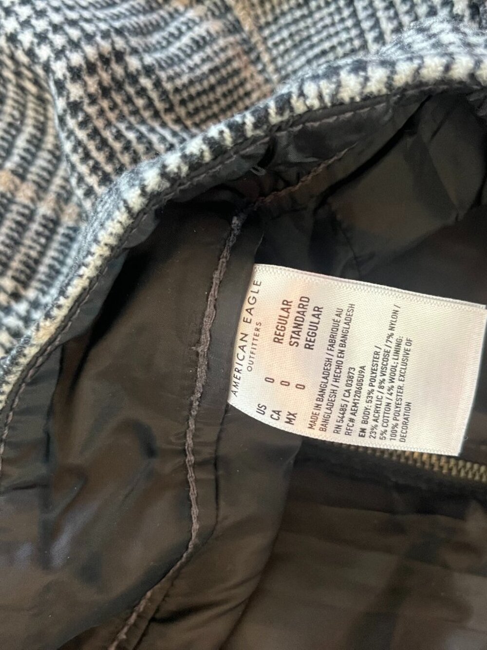 American eagle size 0 plaid skirt